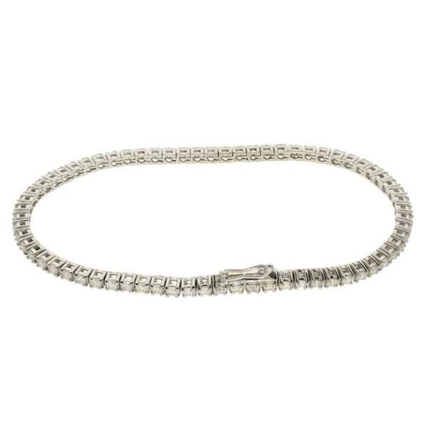 Ladies 18ct White Gold 2.57ct Diamond Tennis Bracelet