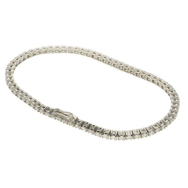 Ladies 18ct White Gold 2.57ct Diamond Tennis Bracelet