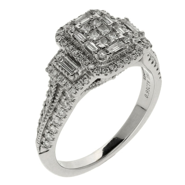 Ladies 18ct White Gold LOVE Diamond Ring - 0.95ct