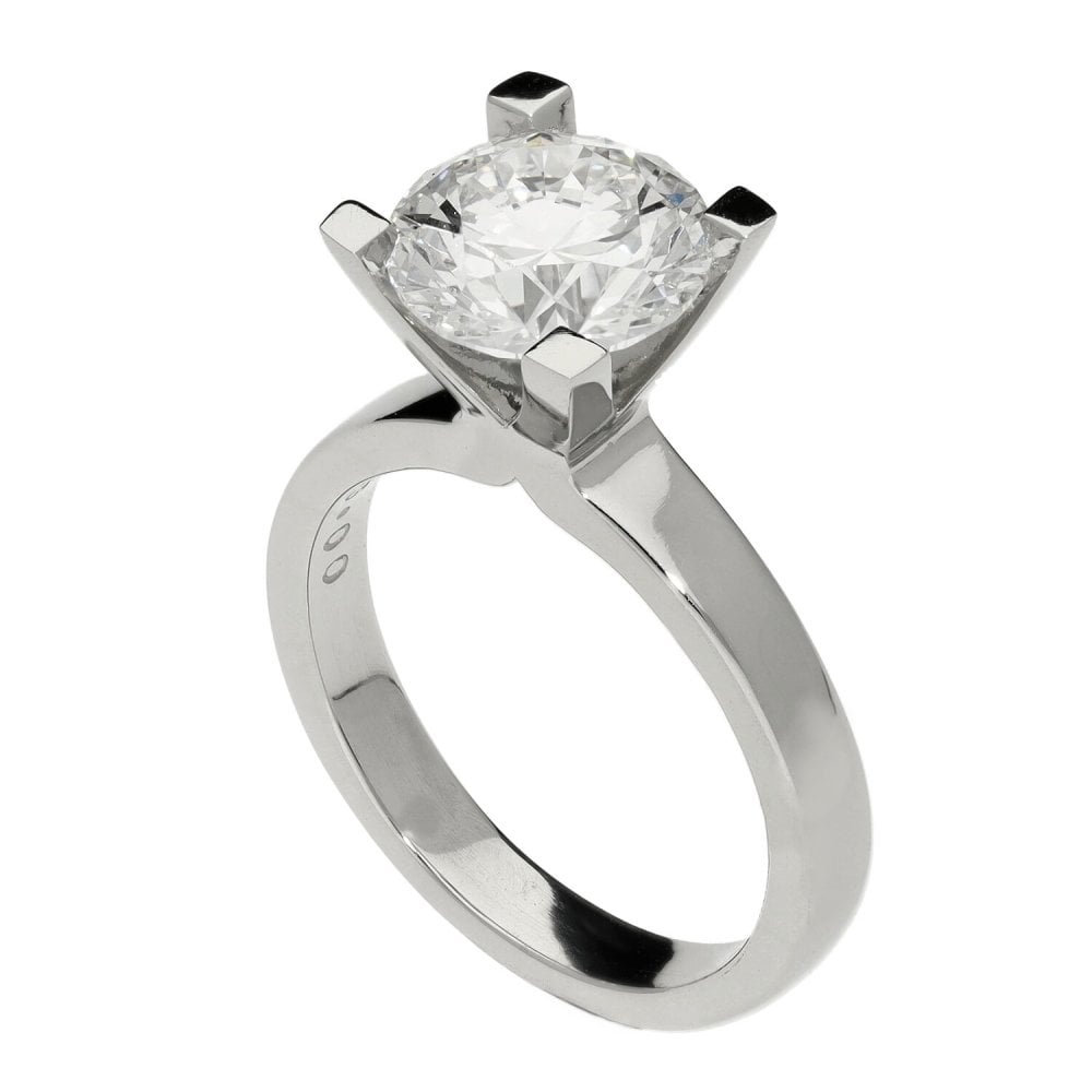 3.00ct Platinum Certified Diamond Engagement Ring - F/VS2