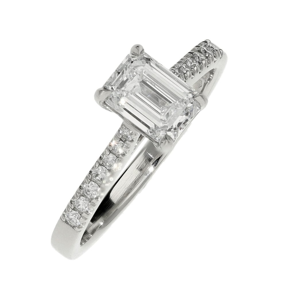 1.20ct Platinum Certified Diamond Engagement Ring - E/VS1