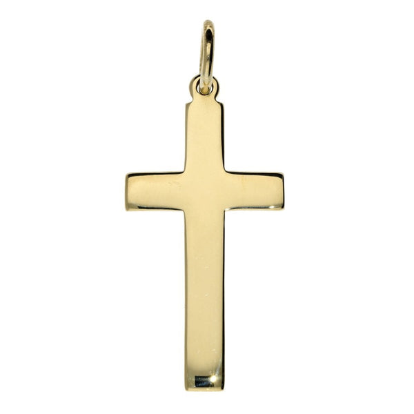 9ct Yellow Gold Plain Cross - 5.9g