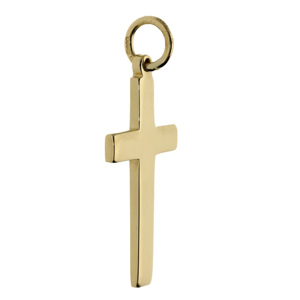 9ct Yellow Gold Plain Cross - 5.9g