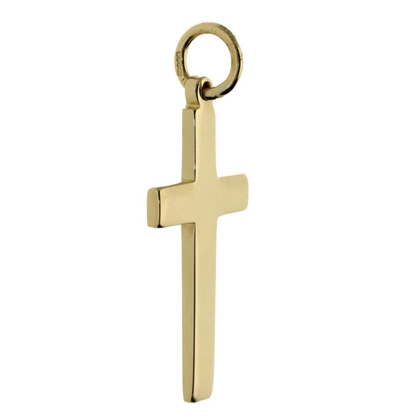 9ct Yellow Gold Plain Cross - 5.9g