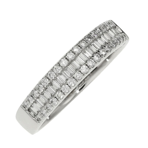 Ladies 18ct White Gold Half Eternity Diamond Ring - 0.42ct