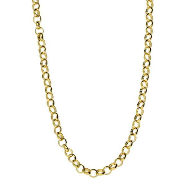Ladies 9ct Yellow Gold Belcher Chain - 16"