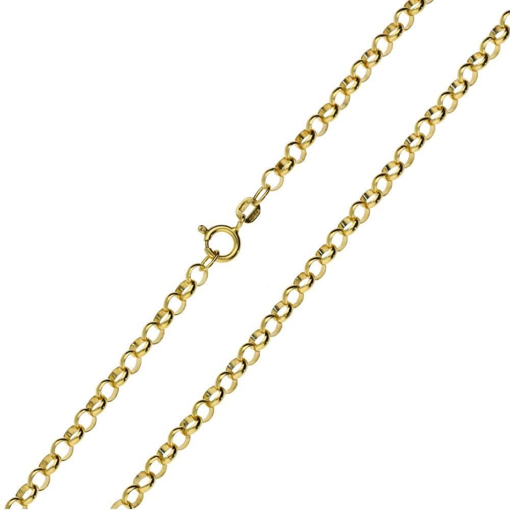 Ladies 9ct Yellow Gold Belcher Chain - 16"