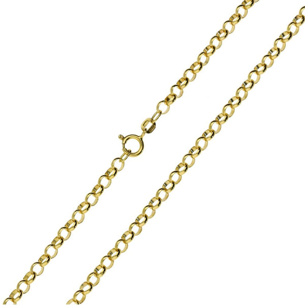 Ladies 9ct Yellow Gold Belcher Chain - 16"