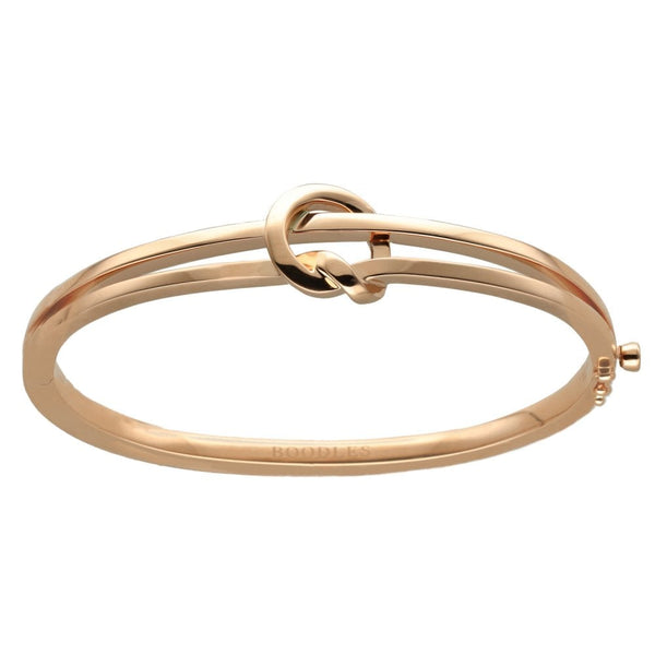 Ladies 18ct Rose Gold Diamond Set Bangle - 29.3g