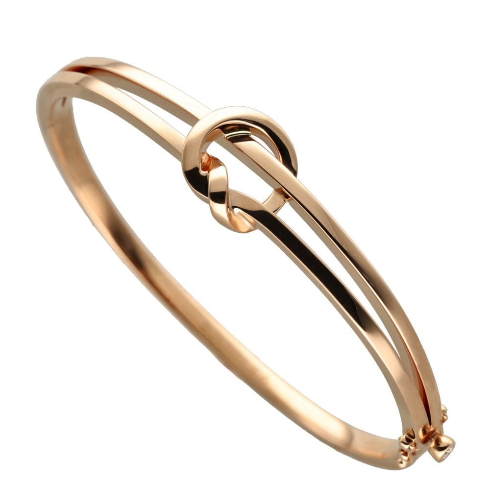 Ladies 18ct Rose Gold Diamond Set Bangle - 29.3g