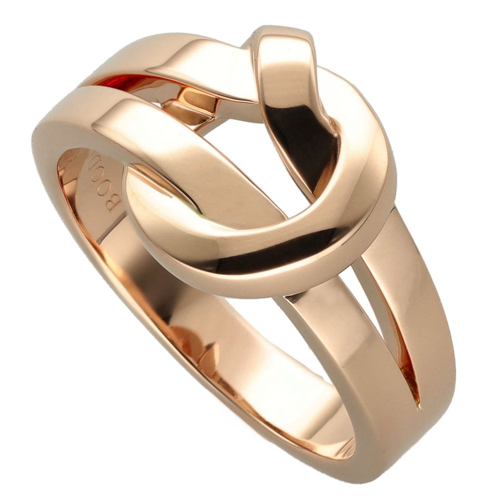 Ladies 18ct Rose Gold Knot Ring - 9.3g