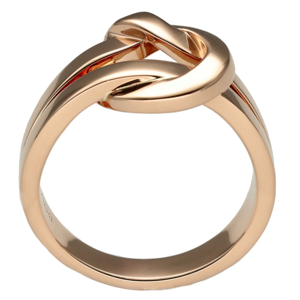 Ladies 18ct Rose Gold Knot Ring - 9.3g