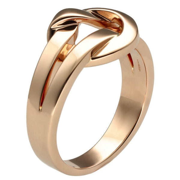 Ladies 18ct Rose Gold Knot Ring - 9.3g
