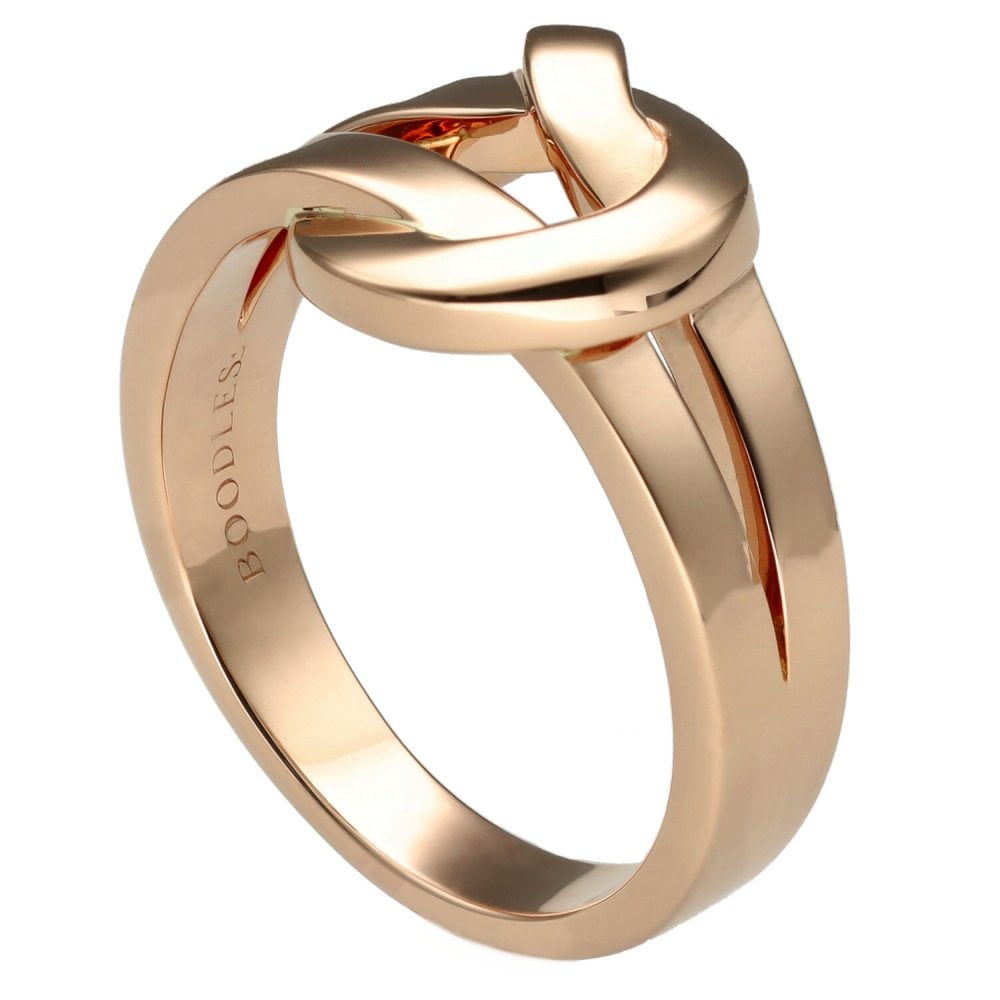 Ladies 18ct Rose Gold Knot Ring - 9.3g