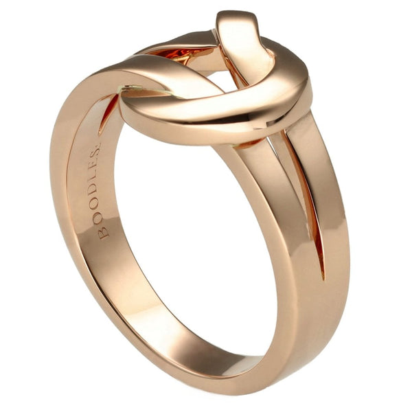 Ladies 18ct Rose Gold Knot Ring - 9.3g