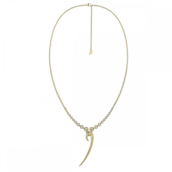 Hook Drop Necklace - Yellow Gold Vermeil