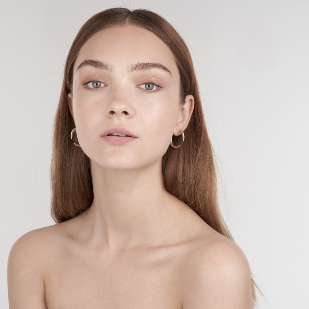 Talon Large Hoop Earrings - Silver