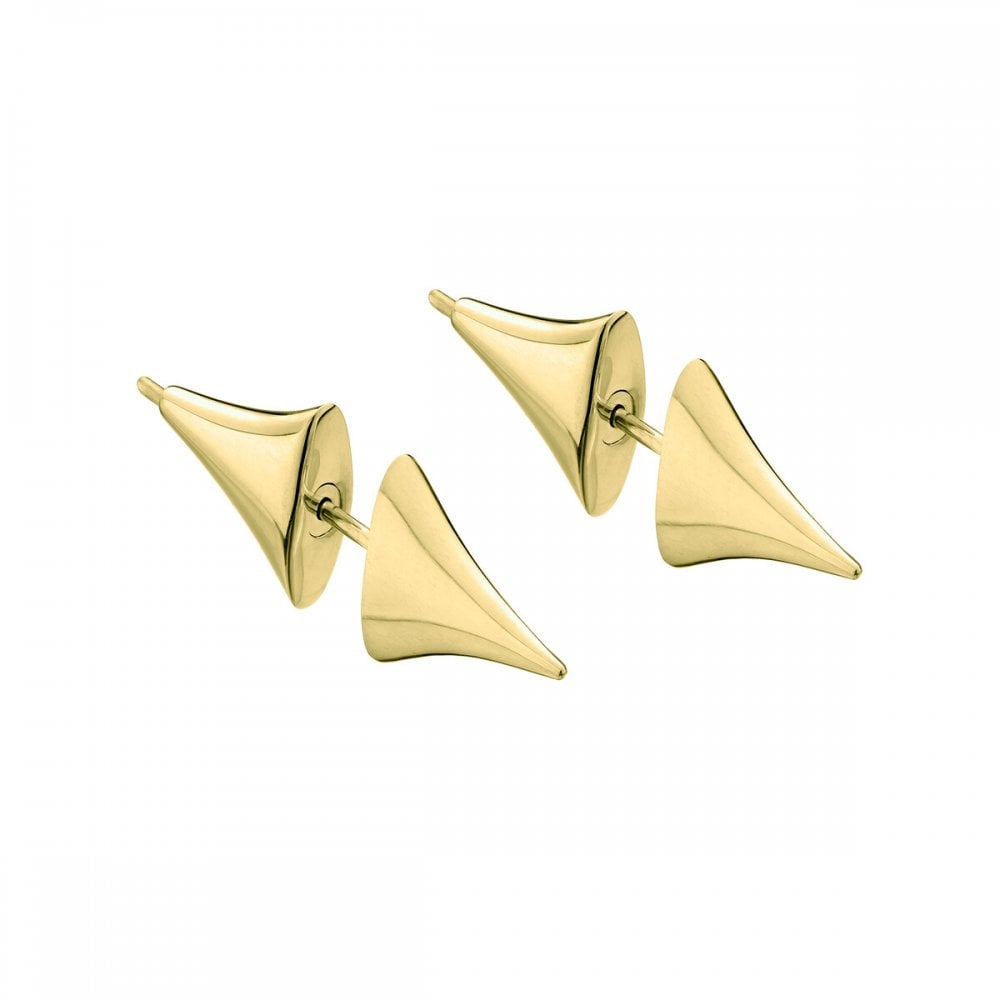 Rose Thorn Bar Earrings - Yellow Gold Vermeil