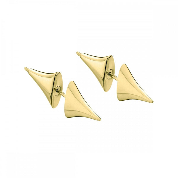 Rose Thorn Bar Earrings - Yellow Gold Vermeil