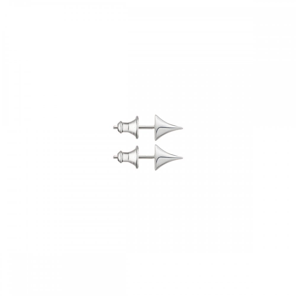 Rose Thorn Stud Earrings - Silver