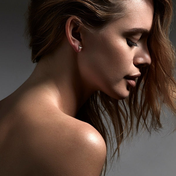 Rose Thorn Stud Earrings - Silver