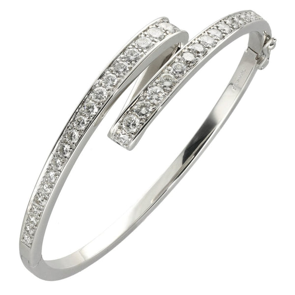 Ladies 18ct White Gold Diamond Set Bangle - 2.86ct