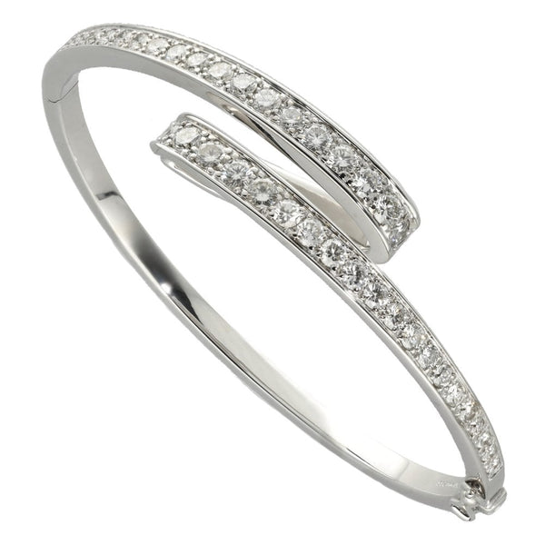 Ladies 18ct White Gold Diamond Set Bangle - 2.86ct