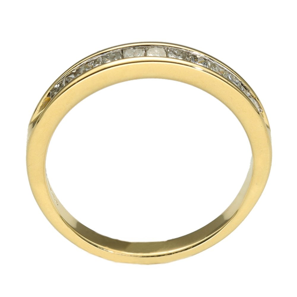Ladies 18ct Yellow Gold Diamond Half Eternity Ring - 0.33ct