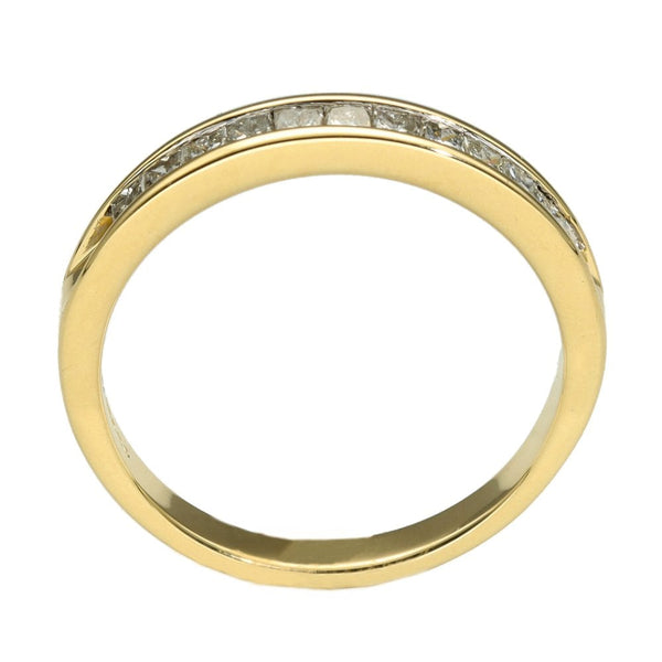 Ladies 18ct Yellow Gold Diamond Half Eternity Ring - 0.33ct