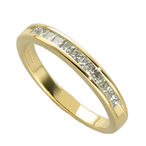 Ladies 18ct Yellow Gold Diamond Half Eternity Ring - 0.33ct