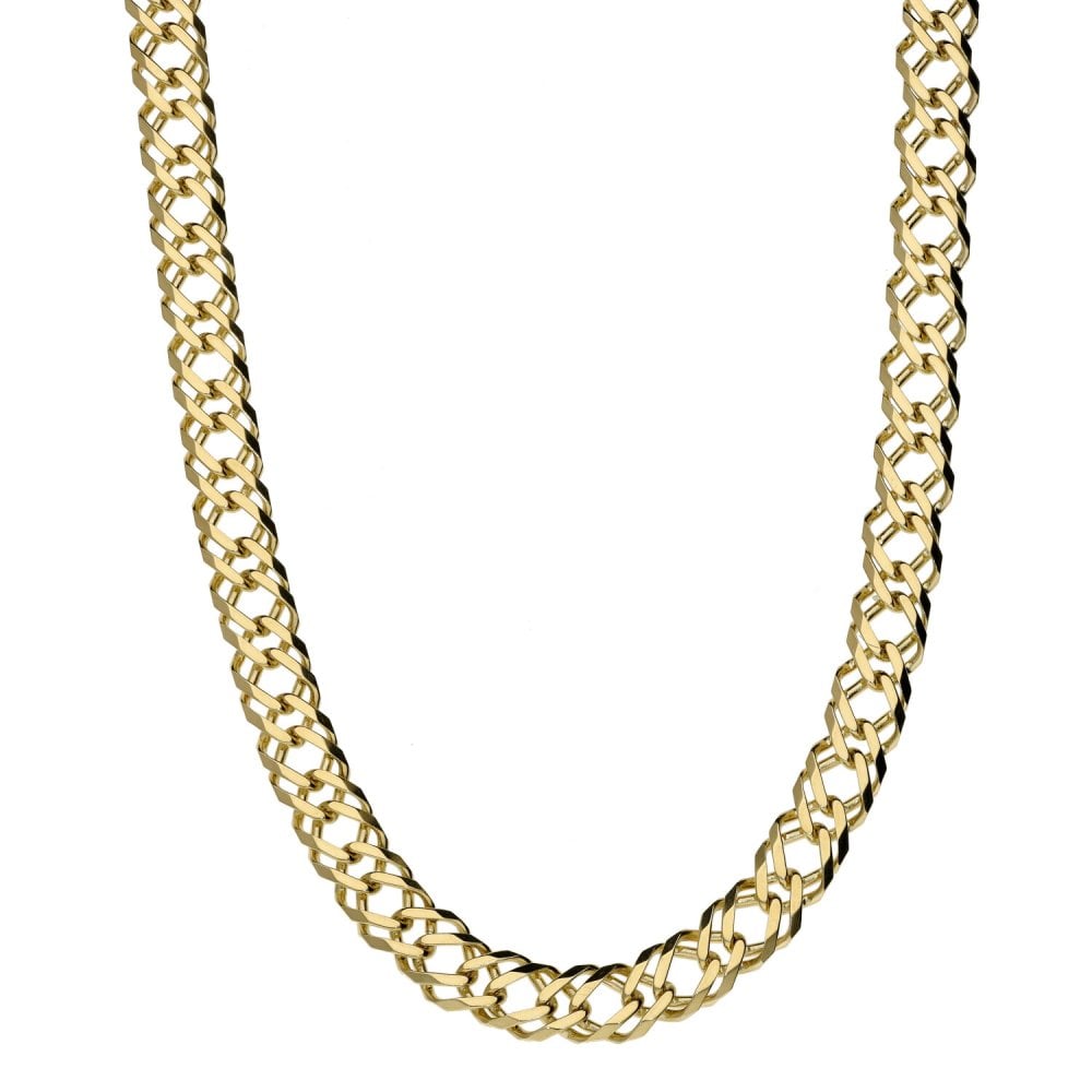 Ladies 9ct Yellow Gold 24" Double Curb Chain - 16.6g