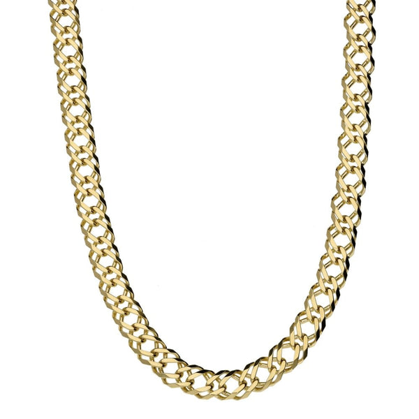 Ladies 9ct Yellow Gold 24" Double Curb Chain - 16.6g