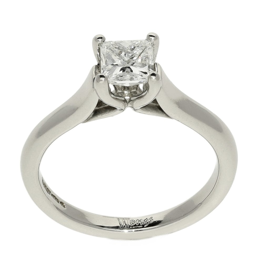 Ladies Platinum Certified 0.52ct Diamond Engagement Ring