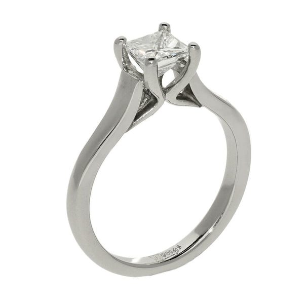 Ladies Platinum Certified 0.52ct Diamond Engagement Ring