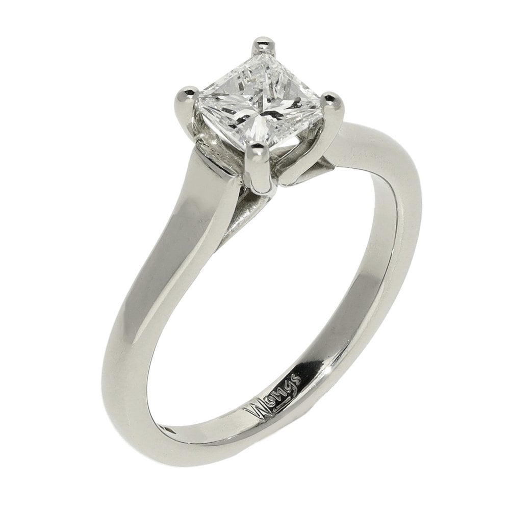 Ladies Platinum Certified 0.52ct Diamond Engagement Ring