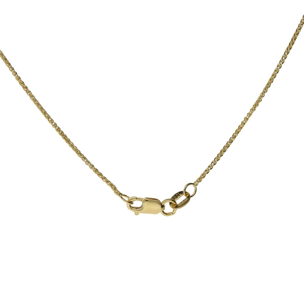 Ladies 9ct Yellow Gold 0.44ct Diamond Set Pendant & 18" Chain