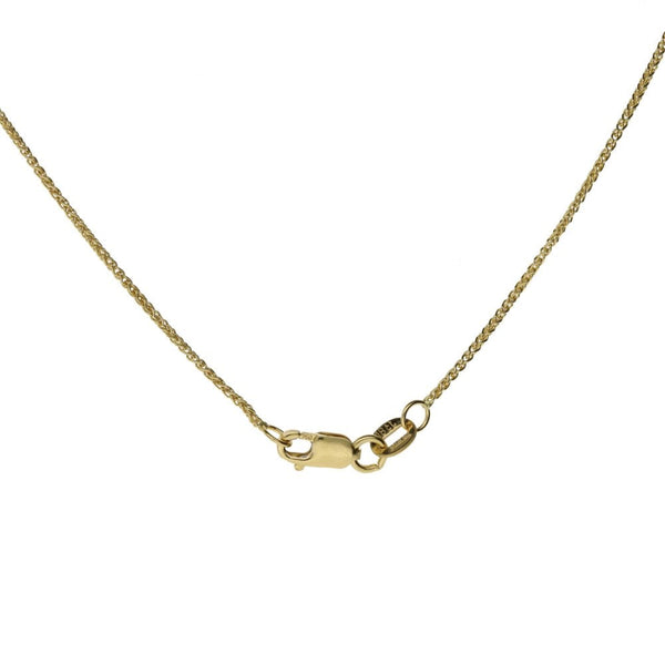 Ladies 9ct Yellow Gold 0.44ct Diamond Set Pendant & 18" Chain