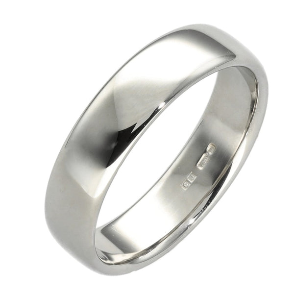 Ladies 18ct White Gold 5mm Wedding Band Ring - 5.8g - Size O