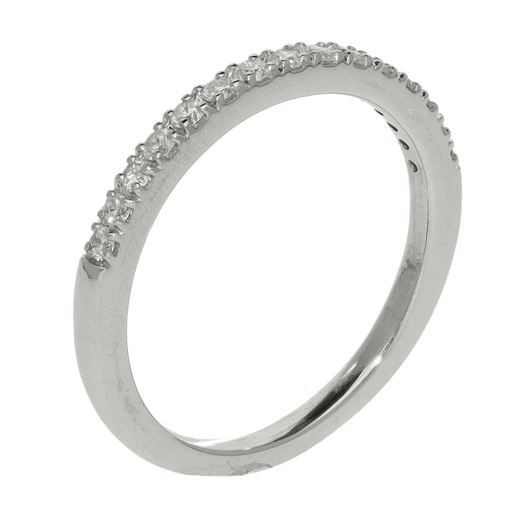 Platinum Diamond Half Eternity Ring - 0.25ct