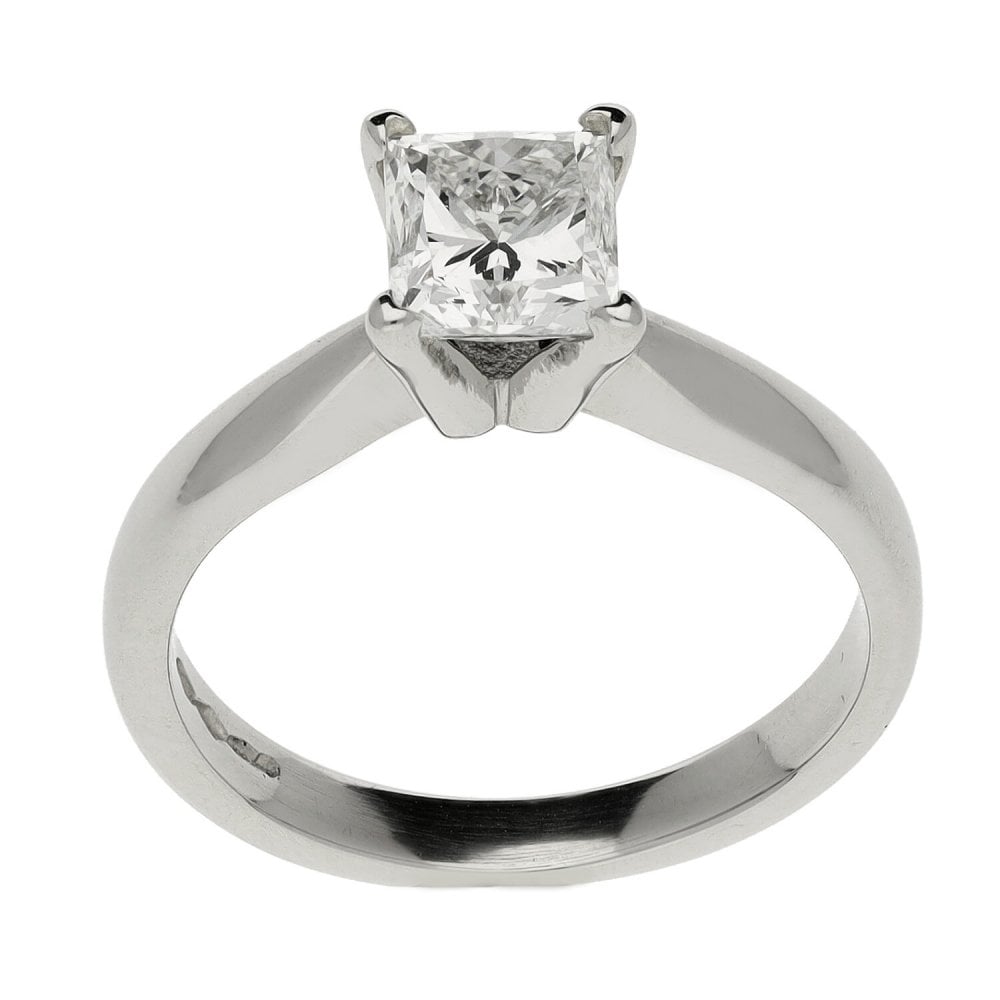Ladies Platinum 0.94ct Diamond Solitaire Engagement Ring - VS1/G