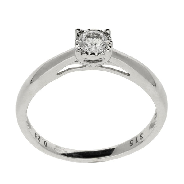 Ladies 9ct White Gold 0.25ct Diamond Engagement Ring