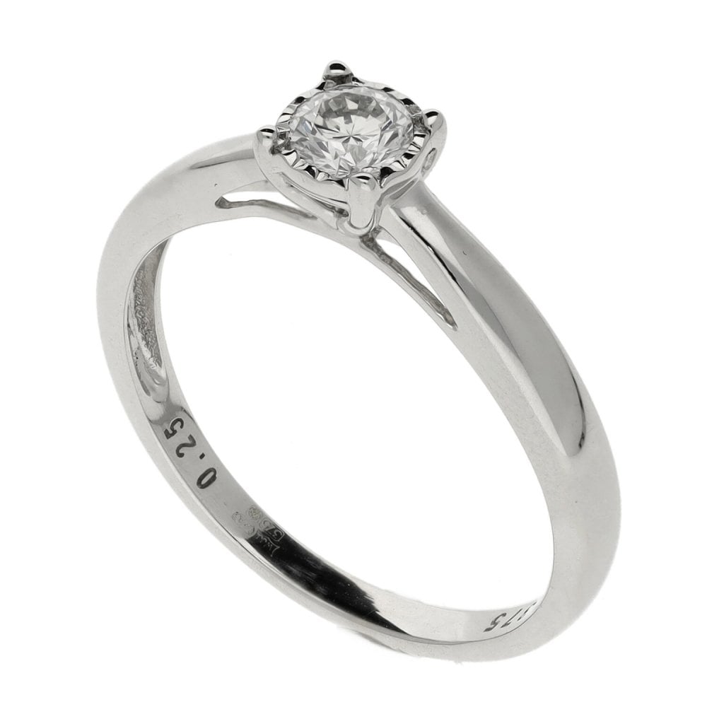 Ladies 9ct White Gold 0.25ct Diamond Engagement Ring