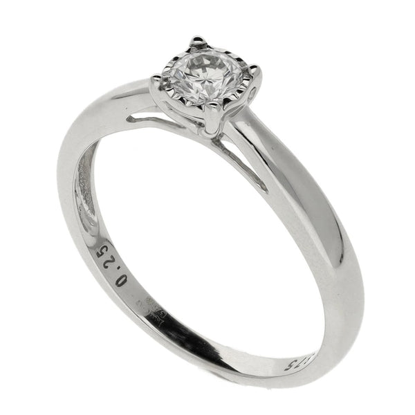 Ladies 9ct White Gold 0.25ct Diamond Engagement Ring