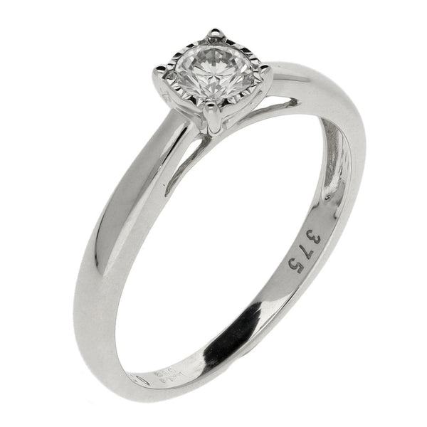 Ladies 9ct White Gold 0.25ct Diamond Engagement Ring