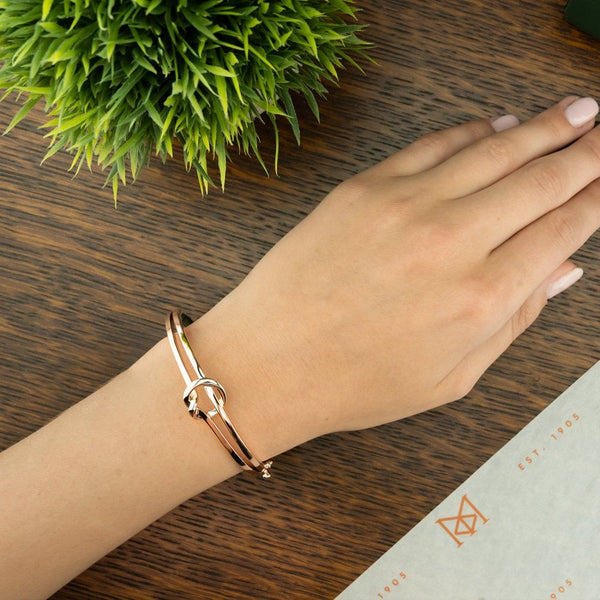 Ladies 18ct Rose Gold Diamond Set Bangle - 29.3g