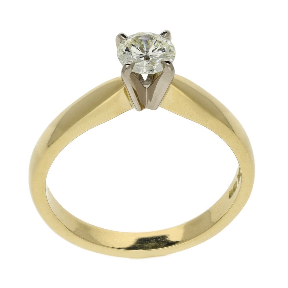 18ct Yellow Gold 0.44ct Diamond Solitaire Engagement Ring