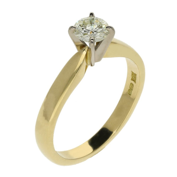18ct Yellow Gold 0.44ct Diamond Solitaire Engagement Ring