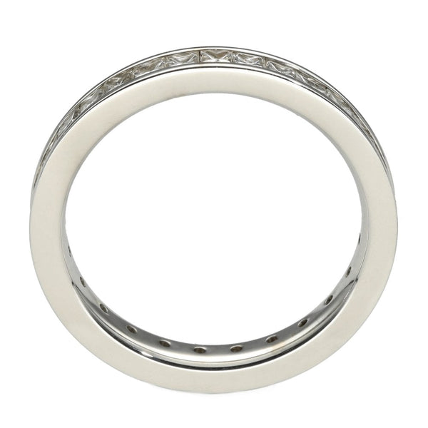 18ct White Gold Princess Cut Full Diamond Eternity Ring - 1.55ct