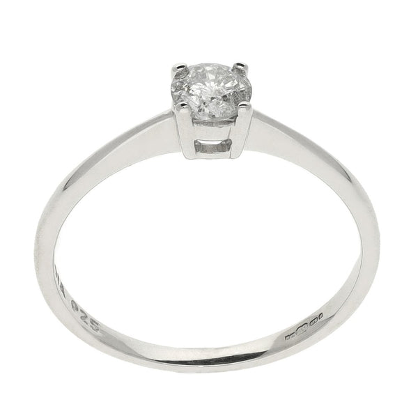 9ct White Gold Diamond Engagement Ring - 0.25ct