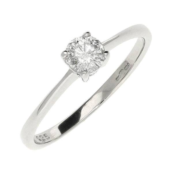 9ct White Gold Diamond Engagement Ring - 0.25ct
